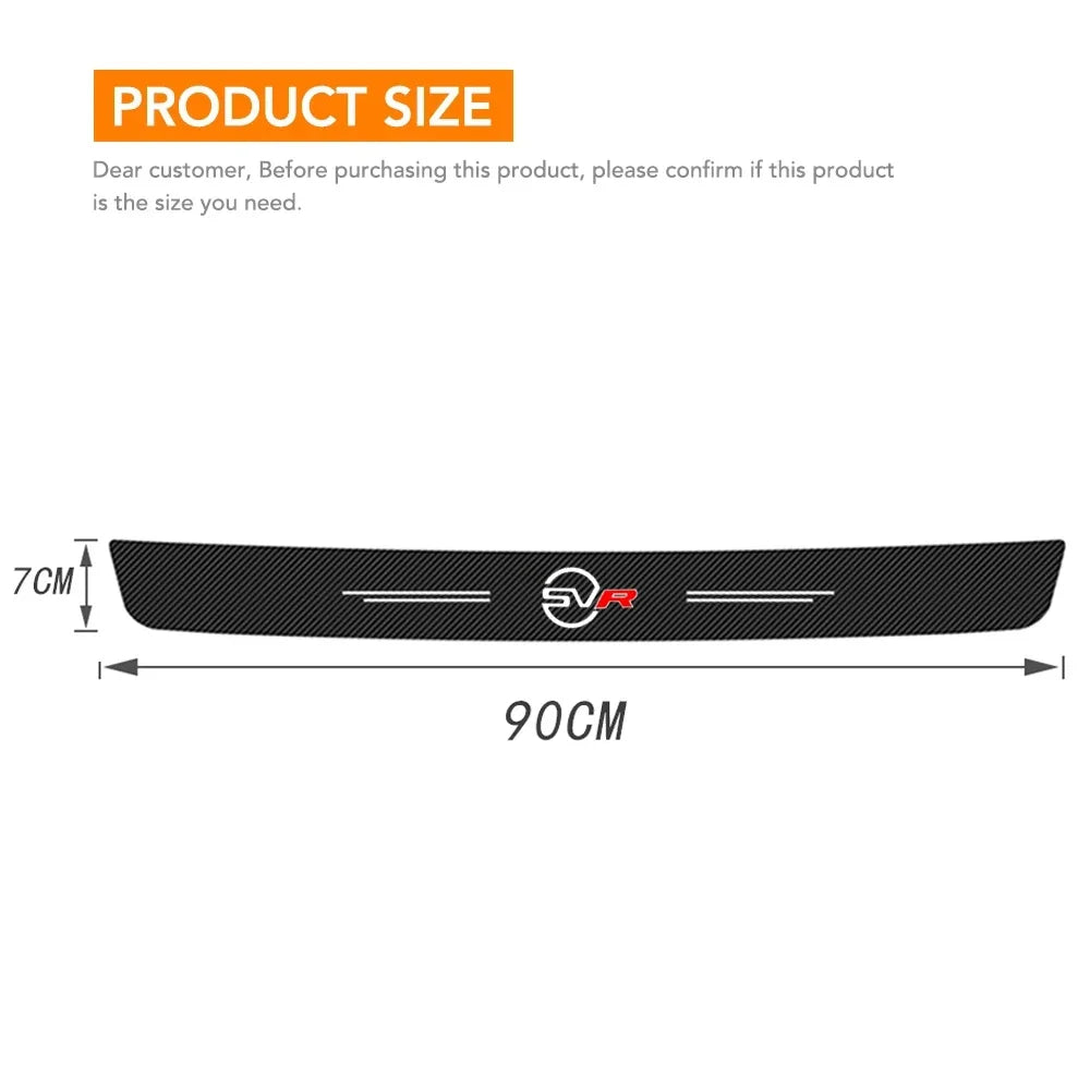 Car Door Sill Stickers Threshold Anti-Scratch Decals for Range Rover SVR Sport Evoque Discovery Freelander Rear Trunk Sill Strip