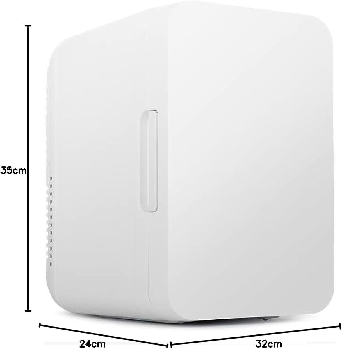 8L Mini Refrigerator, Portable Refrigerator w for Bedroom, Car, Office Desk, Thermoelectric Cooler Warmer Food, Drinks, Skincare, Beauty Makeup AC/DC Small Refrigerator
