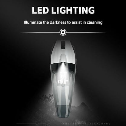 مكنسة Kali Joy اللاسلكية المحمولة مع منفاخ هواء وإضاءة LED وبطارية 6000mAh