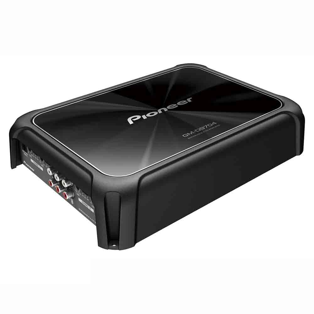 مضخم صوت للسيارة موديل GM-D9704 من بايونير بقدرة 1600 وات كلاس دي، 4 قنوات مع جهاز تحكم عن بعد باس