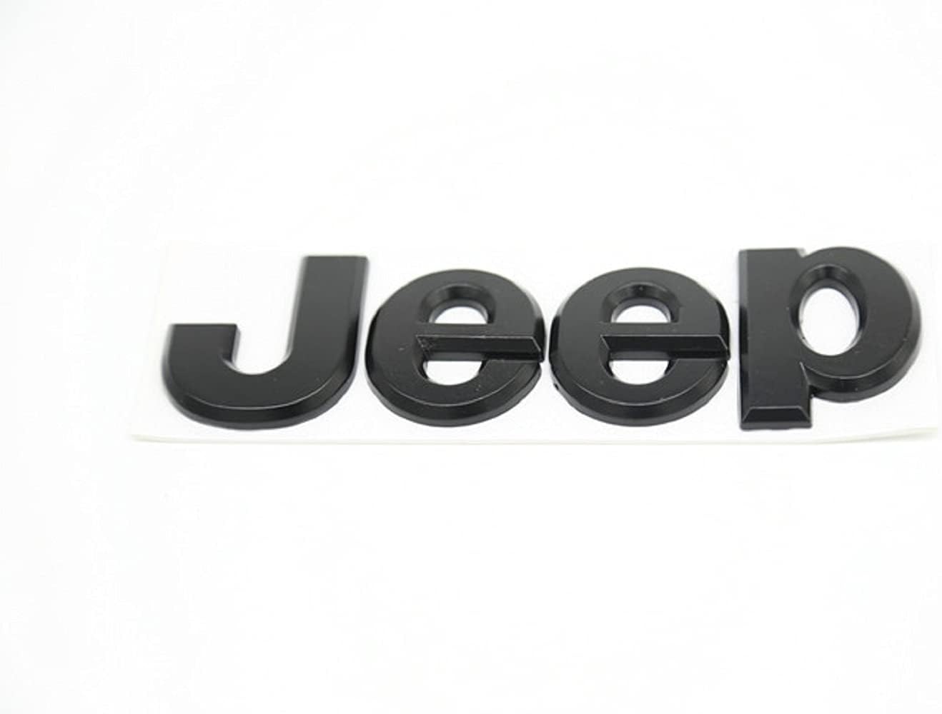 ستيكر لاصق ثلاثي الابعاد من المعدن والالومنيوم بتصميم شعار "JEEP" لتزيين السيارات والشاحنات والدراجات بلون اسود