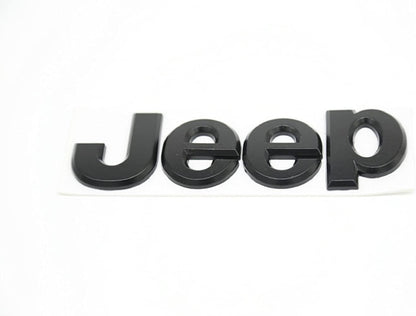 ستيكر لاصق ثلاثي الابعاد من المعدن والالومنيوم بتصميم شعار "JEEP" لتزيين السيارات والشاحنات والدراجات بلون اسود