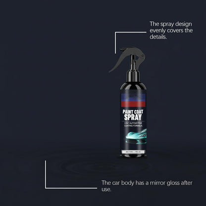 YelaJoy Ceramic Top Coat Spray for Cars, Waterless Wash & Hydrophobic Protection, High-Gloss Finish, Instant Shine, Includes Towel & Sponge, Car Detailing Solution（100ml）