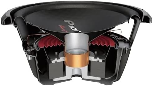 مكبر صوت Pioneer TS-W312D4، حجم 12 بوصة، ملف مزدوج، 1600 واط كحد أقصى، أسود