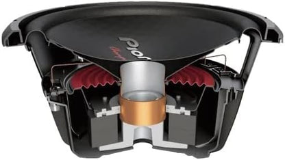 مكبر صوت Pioneer TS-W312D4، حجم 12 بوصة، ملف مزدوج، 1600 واط كحد أقصى، أسود