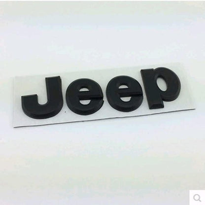 ستيكر لاصق ثلاثي الابعاد من المعدن والالومنيوم بتصميم شعار "JEEP" لتزيين السيارات والشاحنات والدراجات بلون اسود