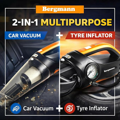 2-in-1 Car Vacuum Cleaner & Tire Inflator