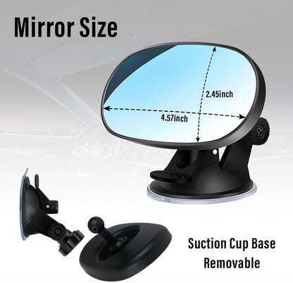 Baby Car Mirror Rear Facing,Universal Car Interior Rearview Baby Mirror Wide Angle Convex Mirror Clip-on & Suction Cup mirrors for Viewing Rear Passengers (clip &suction cup)