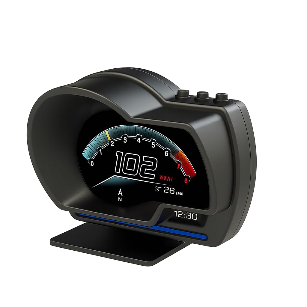 شاشة عرض اتش يو دي بي 6 من دارباك، مقياس ذكي OBD+GPS، يعمل بشكل رائع لجميع السيارات، اداة تشخيص اعطال السيارة او بي دي، اداة تشخيص اعطال السيارة او بي دي امنة للقيادة، انذار للسرعة الزائدة لجميع