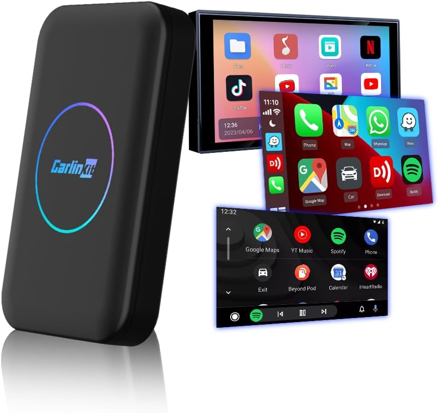Carlinkit Tbox LITE S (ترقية)، صندوق Android Ai فائق 4 في 1 مع مخرج HDMI 4 + 32 جيجابايت، يأتي مع متجر Google Play / Netflix / نظام ترفيهي داخل السيارة، معتمد من Google GMS