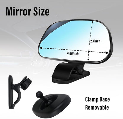 Baby Car Mirror Rear Facing,Universal Car Interior Rearview Baby Mirror Wide Angle Convex Mirror Clip-on & Suction Cup mirrors for Viewing Rear Passengers (clip &suction cup)