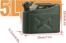 SATUREY Thickened Petrol Can, Portable Fuel Tanks with Universal Metal Spout, Cold-Rolled Sheet Steel Fuel Tanks, for Petrol, Diesel, Bio-Ethanol And Other Oils,5L
