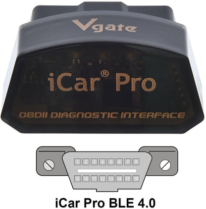 قارئ رموز الأعطاب OBD2 فيجيت آي كار برو بلوتوث 4.0، فاحص رموز OBDII، تحذير فحص المحرك - اي باد ايفون بنظام اي او اس/أندرويد، متوافق مع محول ELM327 (بلوتوث 4.0 لاي باد ايفون بنظام اي او اس/أندرويد)