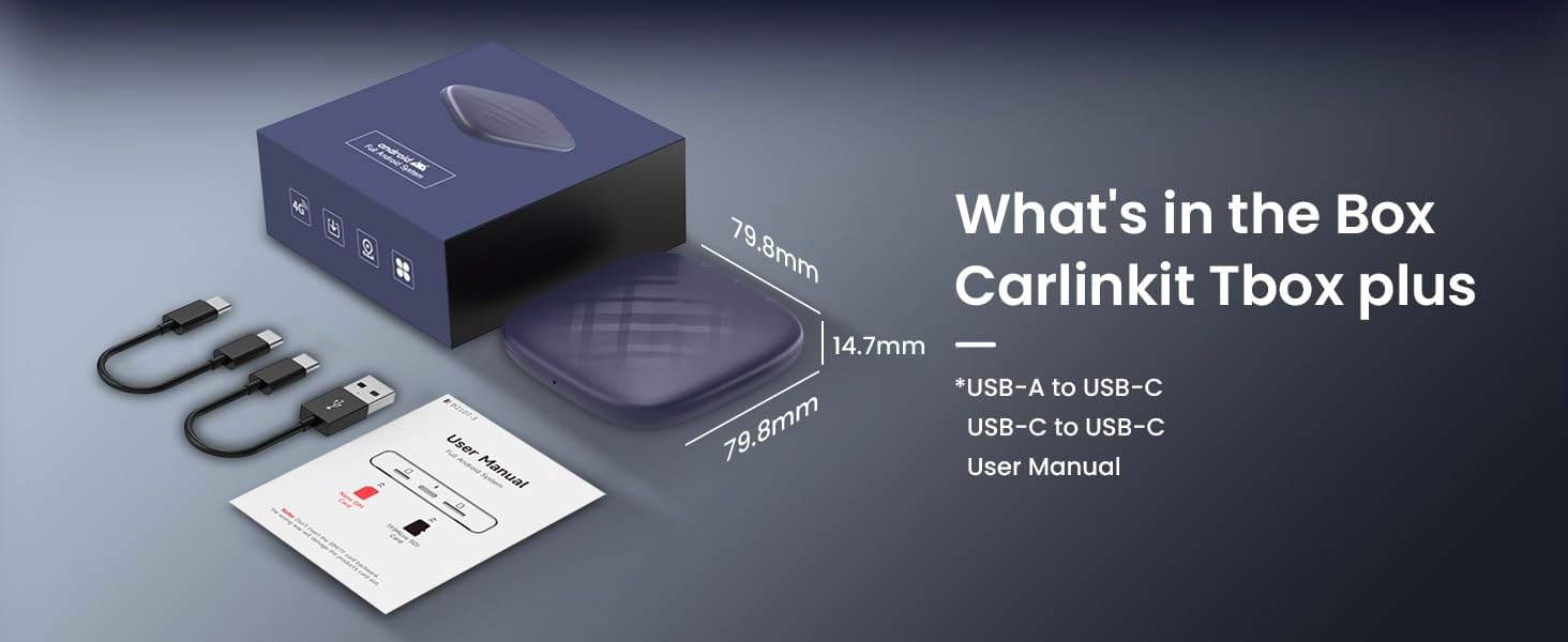 اندرويد 13 اندرويد ايه اي بوكس، سلسلة الترا، محول وسائط متعددة اقوى مع 4GB 64GB كوالكوم، كاربلاي مدمج/اندرويد اوتو/بلاي، مناسب فقط لسيارات كاربلاي السلكية