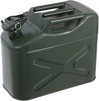 SATUREY Thickened Petrol Can, Portable Fuel Tanks with Universal Metal Spout, Cold-Rolled Sheet Steel Fuel Tanks, for Petrol, Diesel, Bio-Ethanol And Other Oils,5L