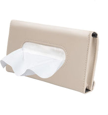 Carstuus Sulfar Car Visor Tissue Holder, Dispenser Hanging Paper Towel Holder Case For Seat Back And Vehicle Side Door, Multi-Use Cover & Truck Decoration Beige