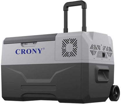 Crony CX30 Quart(30L) Portable Refrigerator Freezer, Mobile Fridge Car Refrigerator with Trolley and Wheels (No battery)
