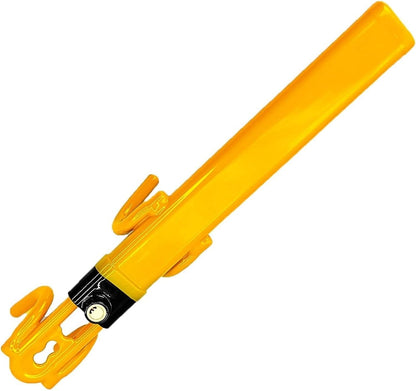 THE WHITE SHOP Steering Wheel Lock for car Universal Adjustable Length Anti Theft Device Car Locks Double Hook Locks for Car SUV Pickup Truck Van (Yellow)
