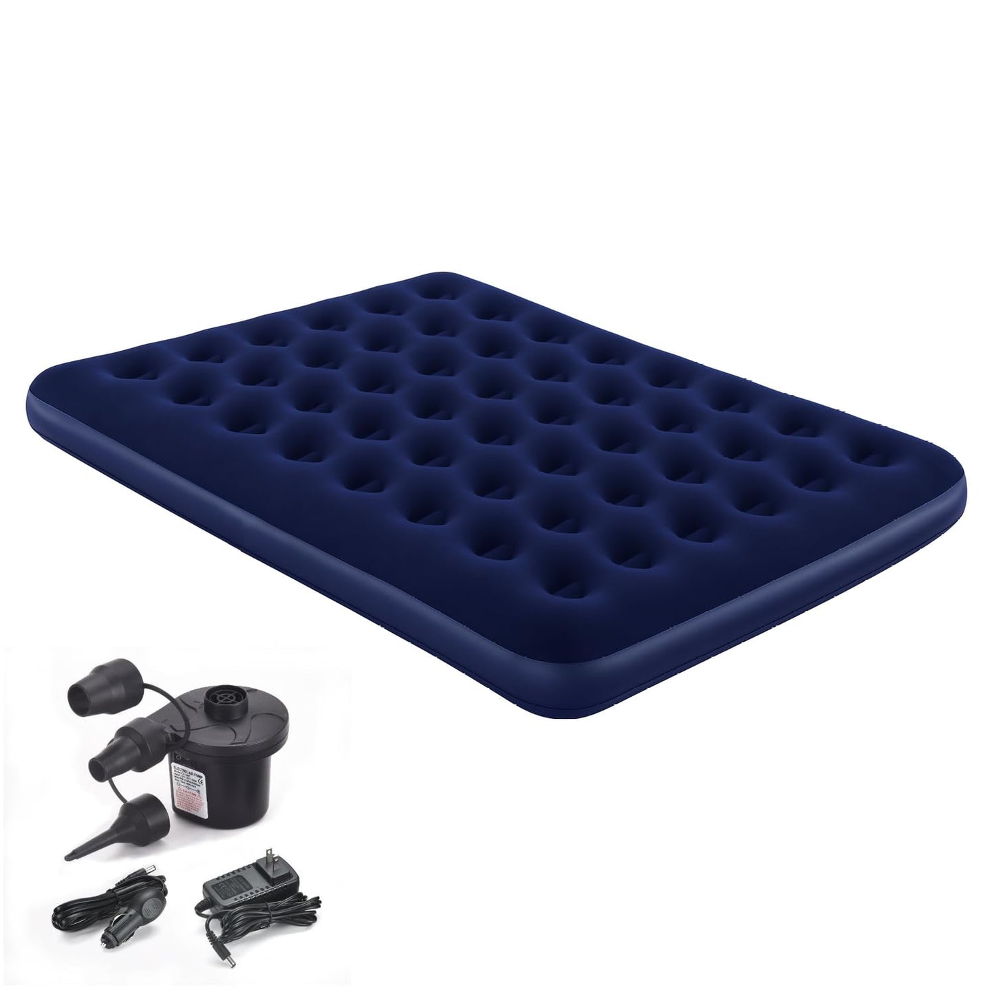SKY-TOUCH Lightweight Inflatable Air Mattress, Portable Camping Air Bed Comfort Dual-Surface Airbed, Portable Air Bed for Camping, Home & Travel, Flocked Airbed