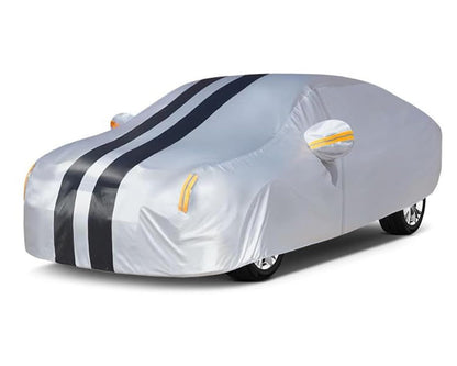 Full Car Cover, All Weather, Heavy Duty Car Covers for Rain Sun UV Protection With Door Zipper, Fits For BMW, Benz ，Lexus，Toyota，Sedans Other Car，Fits Sedan Length 4.5-5.3m (L)