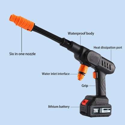 Cordless Pressure Washer Gun - 21V 3000mAh Battery (10Pcs), 9-12M Range, 0-180° Nozzle for Cars/Fences/Boats, Portable Power Cleaner (black)