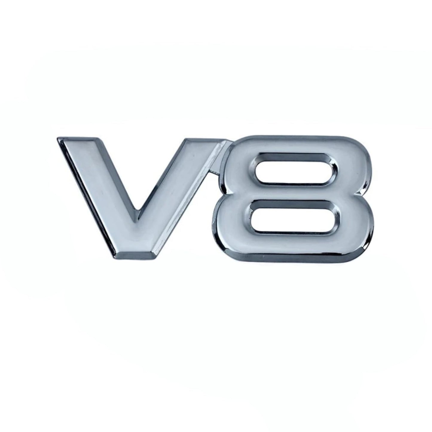 شعار معدني ثلاثي الأبعاد بحروف السيارة V8 على الرفرف الجانبي الخلفي وصندوق السيارة، ستيكر لاصق لتزيين السيارة من سولدوت (أسود)