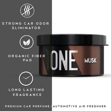 INVOLVE One Musk Car Perfume Fiber – Long Lasting Car Air Freshener for Dashboard & Cup Holder, Odor Eliminator, Solid Fiber Design, 40g