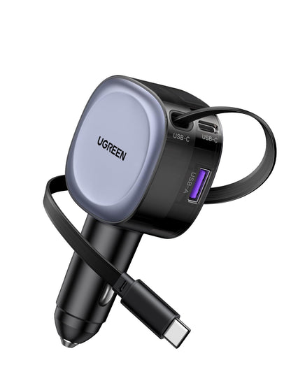 UGREEN Car Charger 63W for Samsung S25 Ultra, Car Battery Charger Type C Fast Charging, Samsung Super Fast 45W PPS Dual USB Phone Adapter, for Galaxy S25/S24/S23 Ultra, iPhone 17/16/15 Series, Macbook