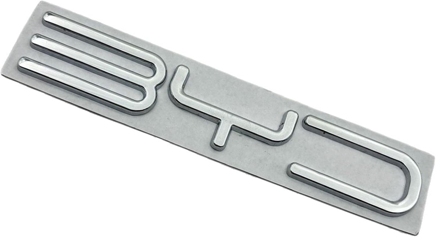 3D Metal Chrome Emblem Badge for BYD Han/Tang/Qin/Song/Yuan/Atto 3/Seal/Dolphin, Silver, 11.5x1.9cm, Waterproof Car Rear Sticker