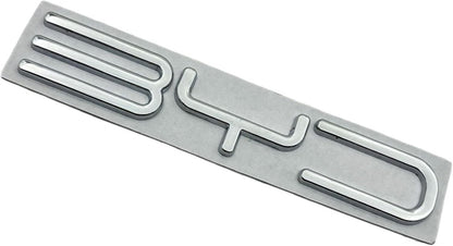 3D Metal Chrome Emblem Badge for BYD Han/Tang/Qin/Song/Yuan/Atto 3/Seal/Dolphin, Silver, 11.5x1.9cm, Waterproof Car Rear Sticker