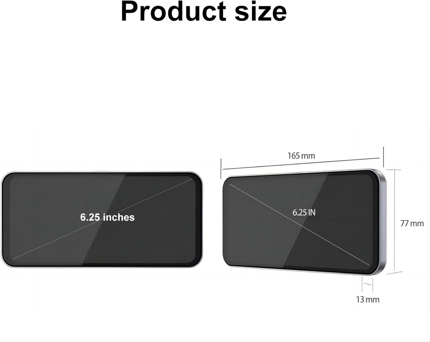 نظام مراقبة كاميرا النقطة العمياء HD 6.25 انش من فوجكوريل، شاشة تعمل باللمس HD 1440 × 720 بكسل مع كاميرا للنقاط العمياء، شاشة تقسيم ثنائية الاتجاه، نظام كاميرا رؤية جانبية فضي (6.25 انش فضي)