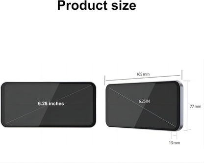 نظام مراقبة كاميرا النقطة العمياء HD 6.25 انش من فوجكوريل، شاشة تعمل باللمس HD 1440 × 720 بكسل مع كاميرا للنقاط العمياء، شاشة تقسيم ثنائية الاتجاه، نظام كاميرا رؤية جانبية فضي (6.25 انش فضي)