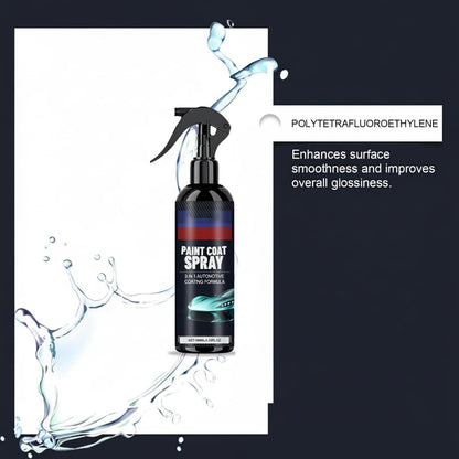 YelaJoy Ceramic Top Coat Spray for Cars, Waterless Wash & Hydrophobic Protection, High-Gloss Finish, Instant Shine, Includes Towel & Sponge, Car Detailing Solution（100ml）