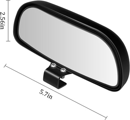 Car Blind Spot Mirror, HD Glass Frameless Convex Rear View Mirrors Exterior Accessories, Wide Angle Adjustible Auto Exterior Blindspot Side View Mirror, Universal for SUV, Sedan, Truck (2 Pcs, Black)