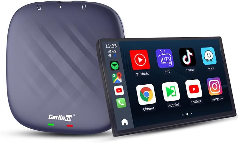 كارلينكيت ايه اي بوكس برو: ترقية المعلومات والترفيه في سيارتك مع اندرويد 13.0، 4+64GB، سناب دراغون 665، 4G LTE وبلوتوث وواي فاي، كاربلاي لاسلكي/اندرويد اوتو، GPS مدمج وجلوناس، توسيع بطاقة TF