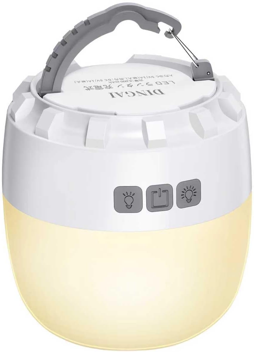 LED Camping Light, 8000mAh Camping Lantern Rechargeable, portable light with 4 Modes, Stepless Dimming, Built-in Magnet, IPX5 Waterproof, Tent Light for Camping, Emergency Lighting, Hiking, Fishing