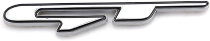 GT Emblem Metal Chrome Badge Car Fen der Trunk Lid Short Logo SUV Coupe 3D Sticker Decal (Silver+Red)