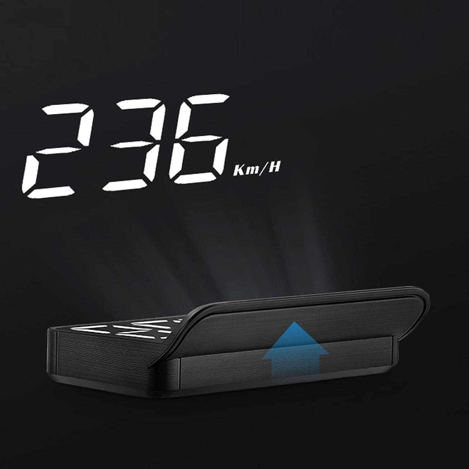 Car Speedometer, OBD2 HUD Windscreen Projector Multifunctional Display Alarm Fatigue Driving Reminder