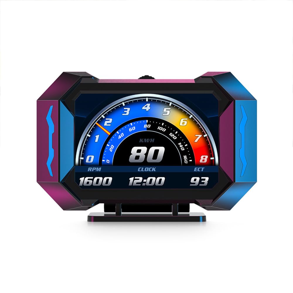 شاشة عرض علوية للسيارة HUD عرض أمامي OBD مقياس متعدد الوظائف مقياس رقمي متعدد الوظائف مقياس رقمي GPS عداد سرعة السيارة مقياس الميل عالمي