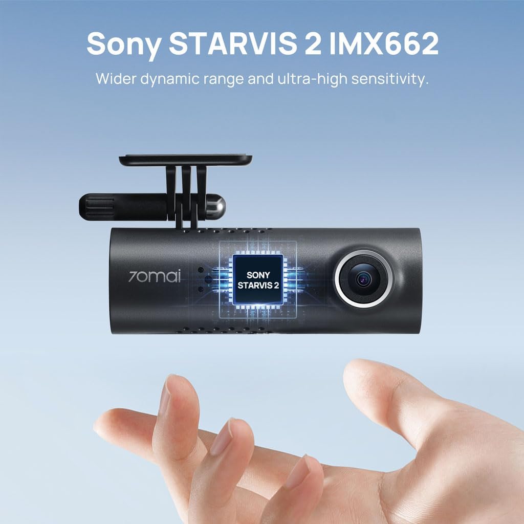 70Mai Dash Camera For Cars, 1080P, 130° Wide Angle, Built-In Wifi Dash Cam, Emergency Recording, App Control Dashboard, Car Camera Recorder With Night Vision, G-Sensor, Car Dvr, Hbv00000He474