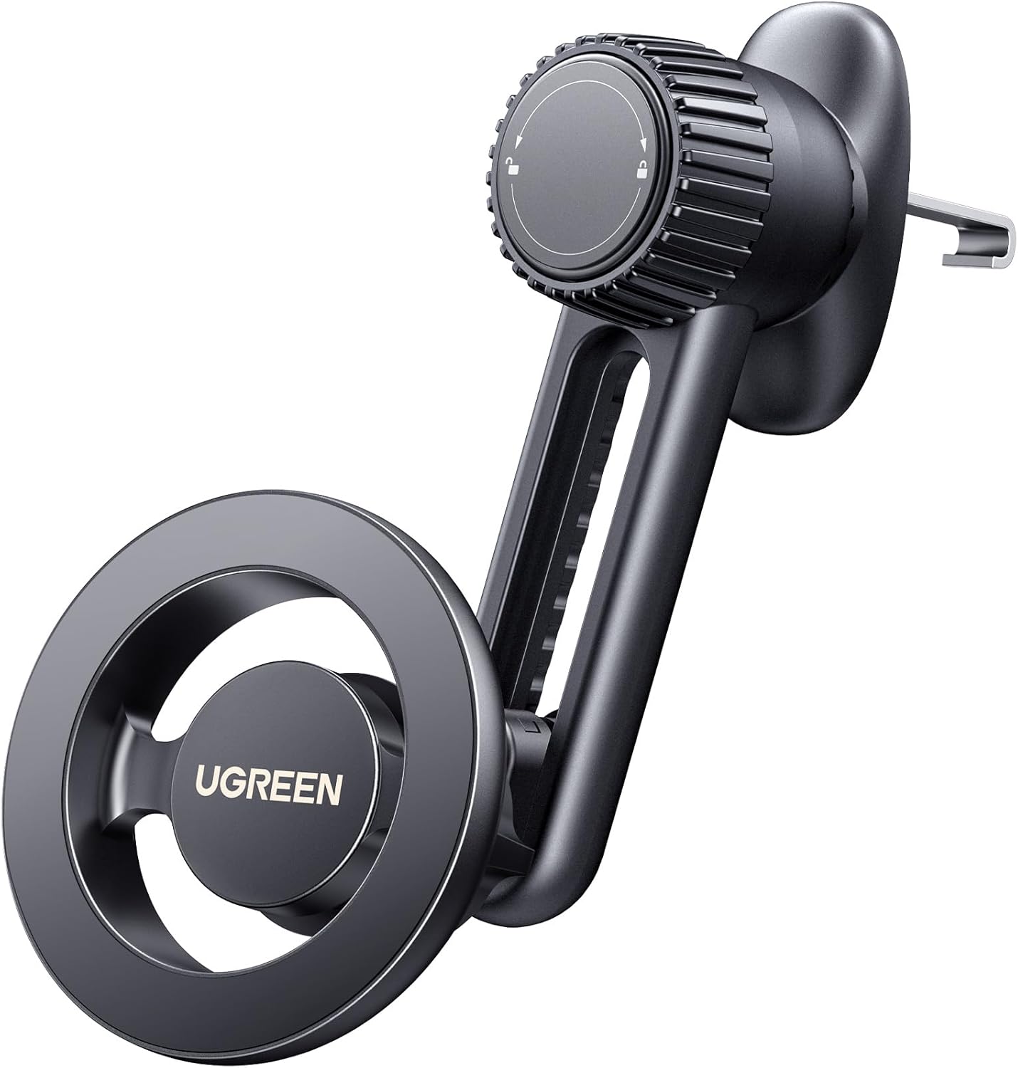 UGREEN MagSafe Car Phone Holder Magnetic Car Mount, [360° Rotation Super Stable], One-hand Auto Lock, No Blocking Air Vent Mobile Holder Accessories, Fit for iPhone 17/16/15, Samsung S25/24/S23