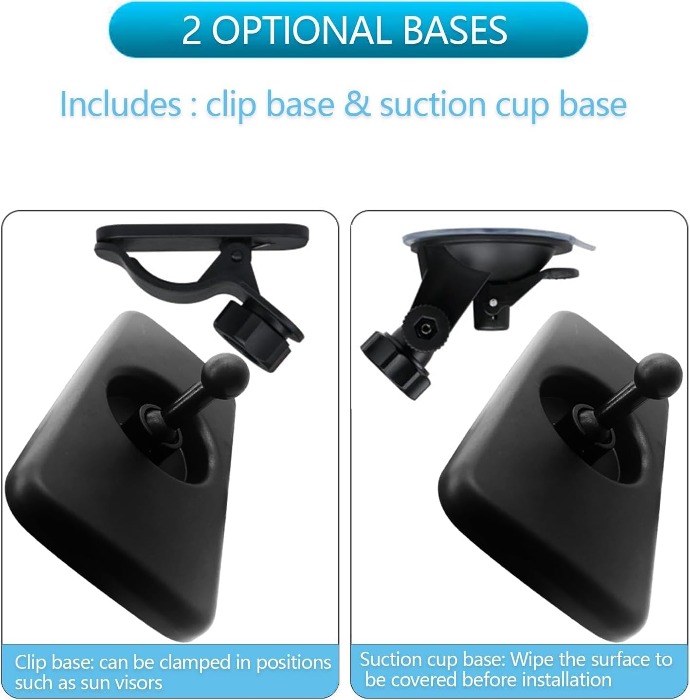 Baby Car Mirror Rear Facing,Universal Car Interior Rearview Baby Mirror Wide Angle Convex Mirror Clip-on & Suction Cup mirrors for Viewing Rear Passengers (clip &suction cup)