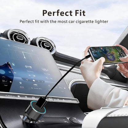 شاحن سيارة C29 USB-C بقدرة 60 واط من اكس زد ام، محول سيارة USB + نوع سي، شاحن هاتف سيارة صغير الحجم لايفون، لا غنى عنه للرحلات البرية، متوافق مع 5 فولت-12 فولت (USB + نوع C)