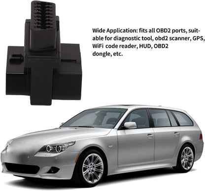 Gernie Obd Splitter Adapter, Pocket Obd2 Obdii Full 16 Pin Male To 2 Female 1 Cable For Diagnostic Extender, Compact Adapter Converter