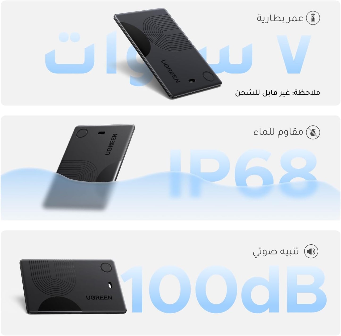 يوجرين بطاقة تتبع المحفظة سليم 2 من فايندر (اي او اس فقط)، تتبع الموقع الذكي بلوتوث 5.0 بطاقة مضادة للضياع متوافقة مع ابل فايند ماي نيتورك، عمر البطارية 7 سنوات لا حاجة للشحن