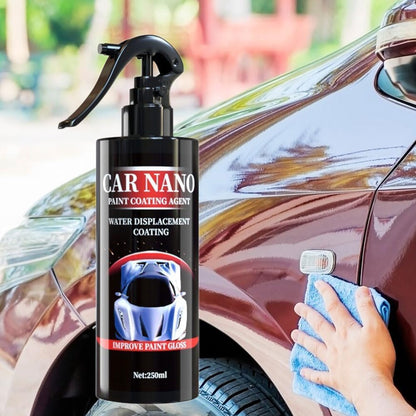 Car Coating Spray, Polish and Wax - 250ml Nano Ceramic Fast Repairing Scratch Spray for All Car Bodies - Towel Included