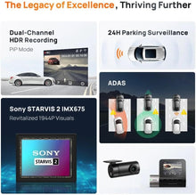 70mai A510 HDR 3K Dual Channel Dash Cam, STARVIS 2 IMX675 Sensor, ADAS, Built-in GPS Logger, Route Recorder, MaiColor Vivid+ with Night Owl Vision, App Playback & Share, Optional Parking Monitoring