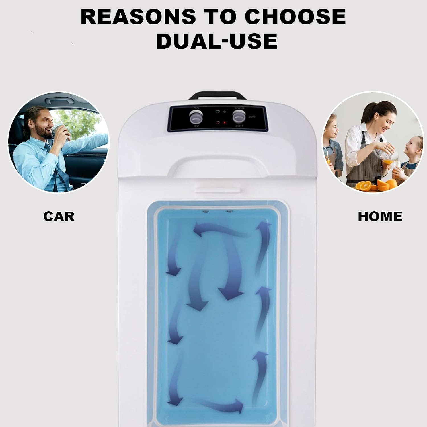 Portable Mini Fridge Car Refrigerator with LCD Display Brushless Motor Cooler Portable Mini Freezer for Travel, Office, Baby Bottles Food Quiet for Camping, Truck, RV, Home，10L