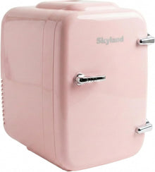 Skyland Mini Fridge 4L / 6 Can – Portable Cooler & Warmer for Skincare, Cosmetics, Food & Drinks – Quiet, Energy Efficient Personal Beauty Fridge for Home, Office, Car & Travel (Pink)