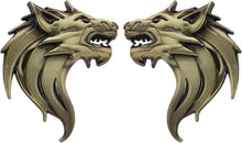 Bukela 3D Metal Car Stickers,Wolf Head Decals Emblem,Car Motorcycles Styling Emblem (Bronze)